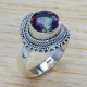 Authentic 925 Sterling Silver Mystic Topaz Gemstone Jewelry Ring SJWR-1334