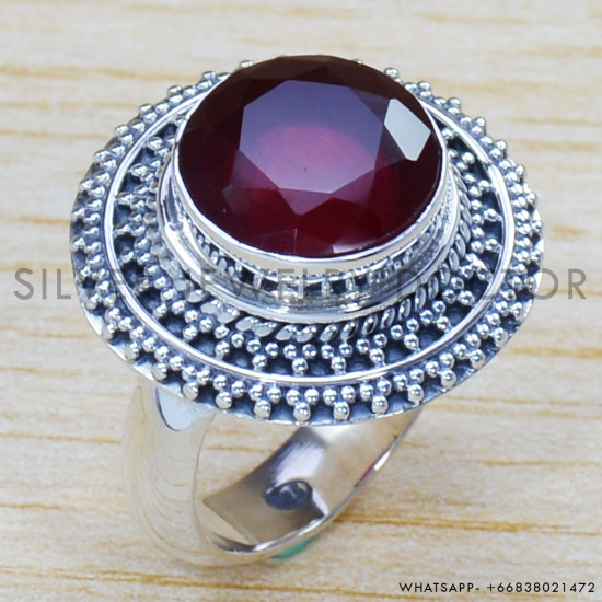 Ruby 925 Sterling Silver Ring (SJWR-1335) Ruby 925 Sterling Silver Ring (SJWR-1335)