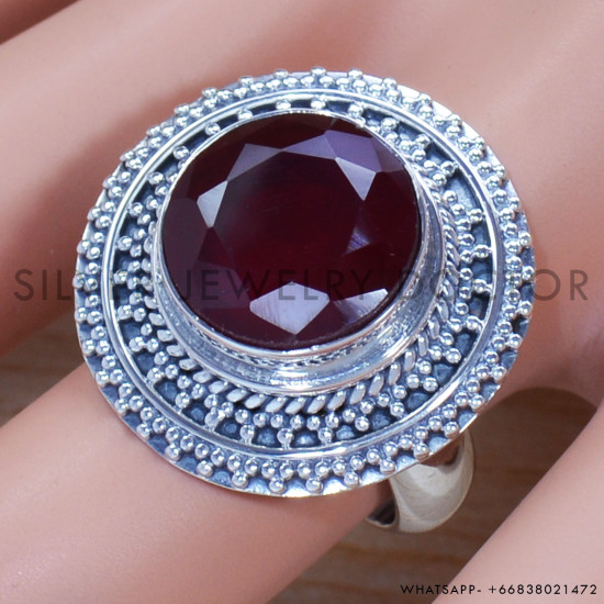 Ruby 925 Sterling Silver Ring (SJWR-1335) Ruby 925 Sterling Silver Ring (SJWR-1335)