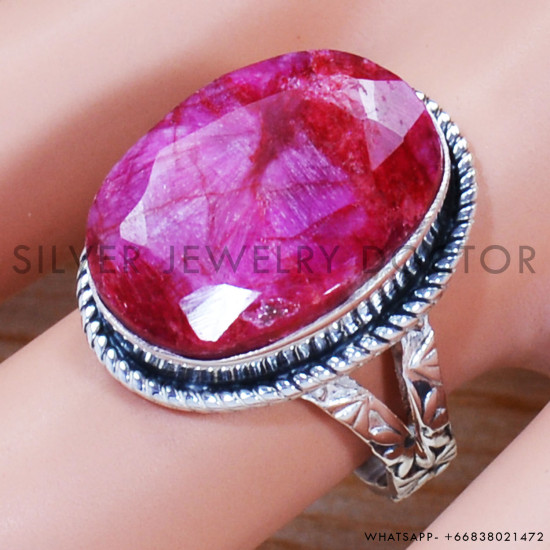 Ruby 925 Sterling Silver Ring (SJWR-1336) Ruby 925 Sterling Silver Ring (SJWR-1336)