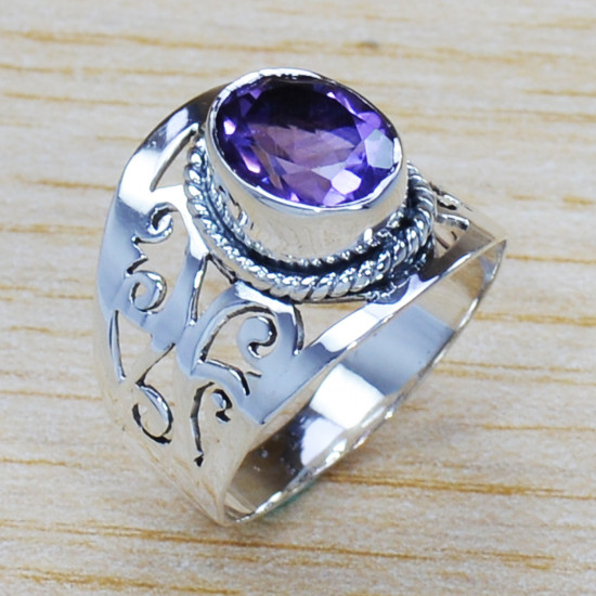 Beautiful Jewelry Amethyst Gemstone 925 Sterling Silver Ring SJWR-1338