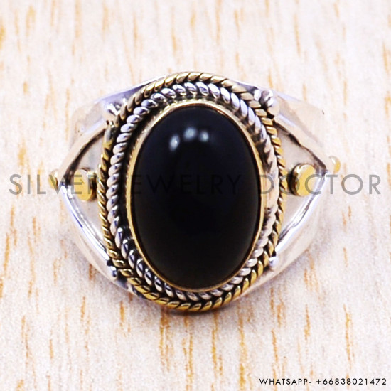 Black Onyx 925 Sterling Silver Ring (SJWR-134) Black Onyx 925 Sterling Silver Ring (SJWR-134)
