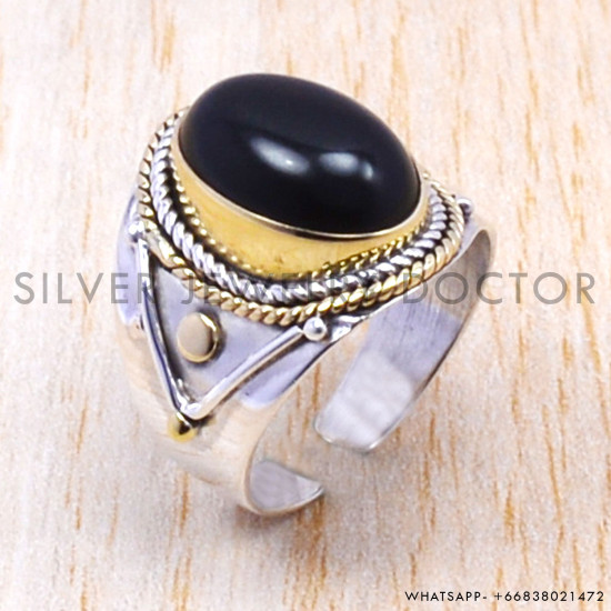 Black Onyx 925 Sterling Silver Ring (SJWR-134) Black Onyx 925 Sterling Silver Ring (SJWR-134)