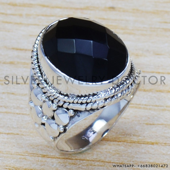 Black Onyx 925 Sterling Silver Ring (SJWR-1340) Black Onyx 925 Sterling Silver Ring (SJWR-1340)
