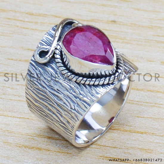 Ruby 925 Sterling Silver Ring (SJWR-1342) Ruby 925 Sterling Silver Ring (SJWR-1342)
