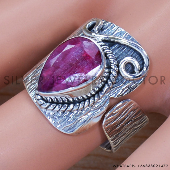 Ruby 925 Sterling Silver Ring (SJWR-1342) Ruby 925 Sterling Silver Ring (SJWR-1342)