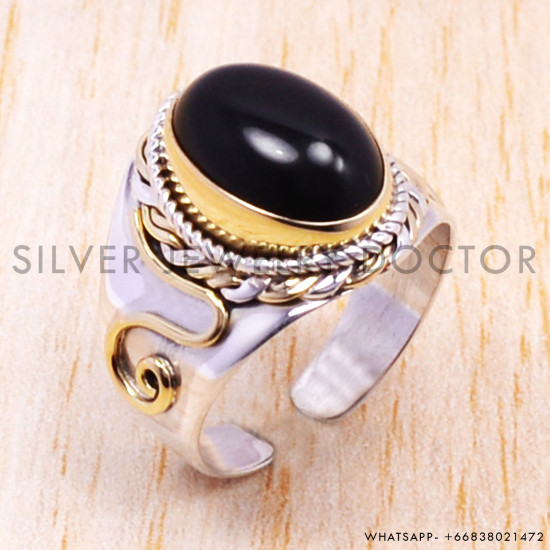 Black Onyx 925 Sterling Silver Ring (SJWR-136) Black Onyx 925 Sterling Silver Ring (SJWR-136)