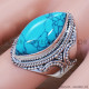 Turquoise 925 Sterling Silver Ring (SJWR-1368)