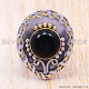 Black Onyx 925 Sterling Silver Ring (SJWR-137) Black Onyx 925 Sterling Silver Ring (SJWR-137)