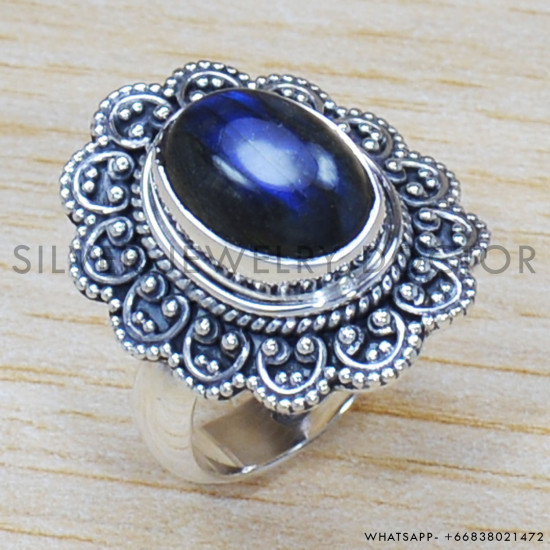Labradorite 925 Sterling Silver Ring (SJWR-1370) Labradorite 925 Sterling Silver Ring (SJWR-1370)