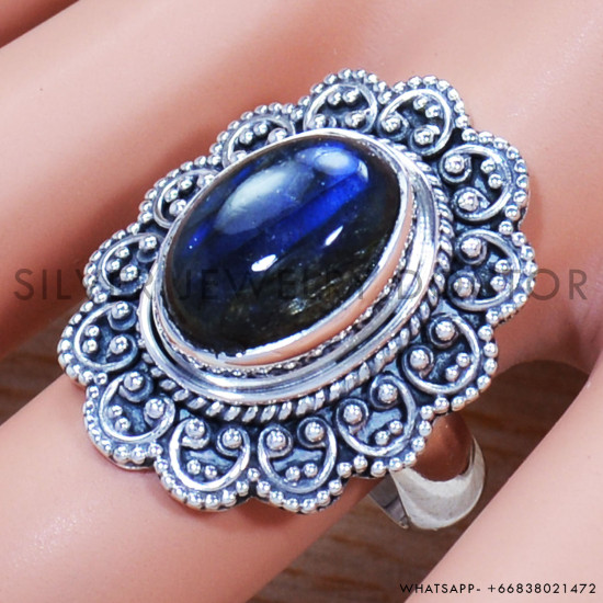Labradorite 925 Sterling Silver Ring (SJWR-1370) Labradorite 925 Sterling Silver Ring (SJWR-1370)