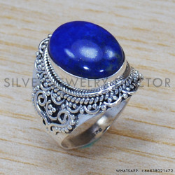 Lapis Lazuli 925 Sterling Silver Ring (SJWR-1374)
