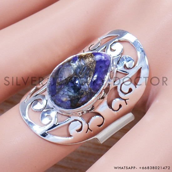 Copper Turquoise 925 Sterling Silver Ring (SJWR-1376) Copper Turquoise 925 Sterling Silver Ring (SJWR-1376)
