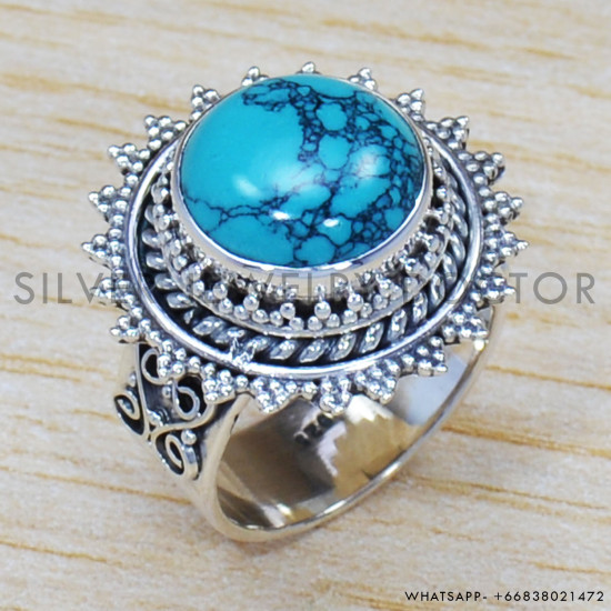 Turquoise 925 Sterling Silver Ring (SJWR-1378) Turquoise 925 Sterling Silver Ring (SJWR-1378)