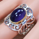 Antique Look Jewelry Amethyst Gemstone 925 Sterling Silver Ring SJWR-1380