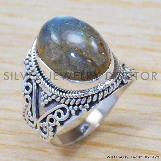 Labradorite 925 Sterling Silver Ring (SJWR-1384)