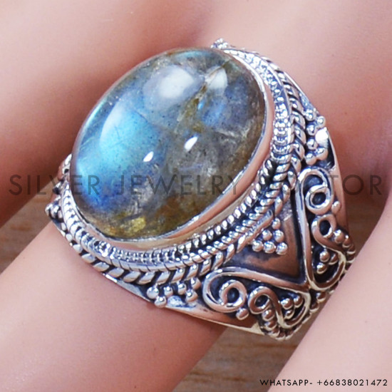 Labradorite 925 Sterling Silver Ring (SJWR-1384)