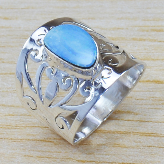 Casual Wear Jewelry Kynite Gemstone 925 Sterling Silver Fancy Ring SJWR-1385