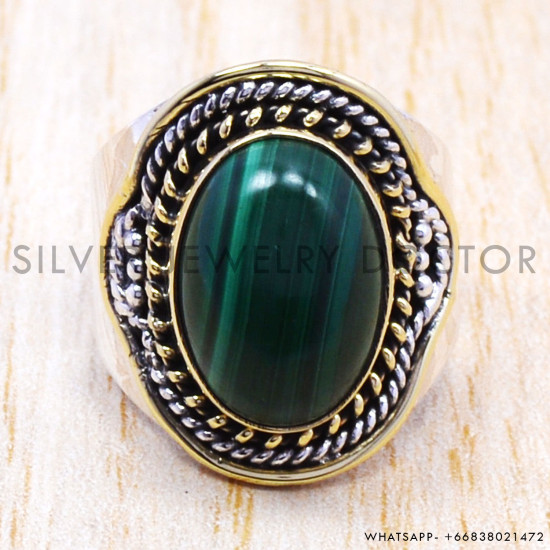 Malachite 925 Sterling Silver Ring (SJWR-139)