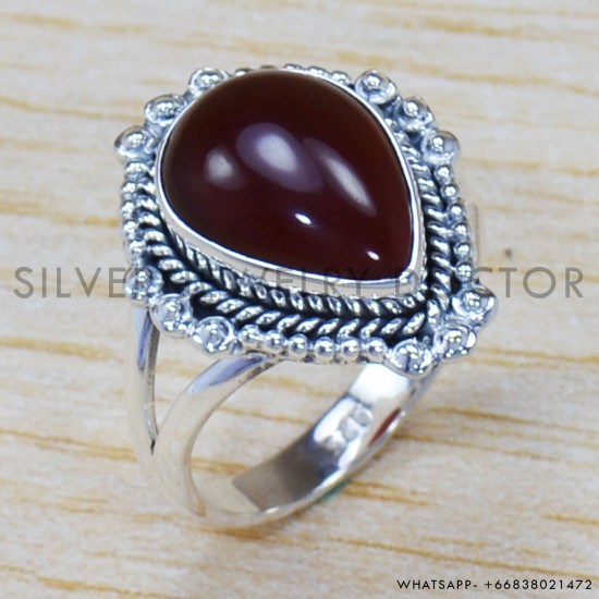 Carnelian 925 Sterling Silver Ring (SJWR-1397) Carnelian 925 Sterling Silver Ring (SJWR-1397)