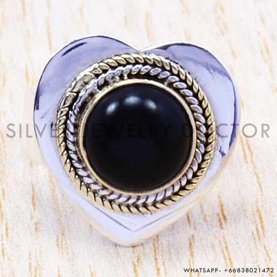 Black Onyx 925 Sterling Silver Ring (SJWR-140) Black Onyx 925 Sterling Silver Ring (SJWR-140)