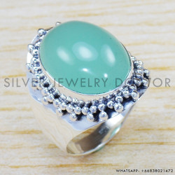 Chalcedony 925 Sterling Silver Ring (SJWR-1406)