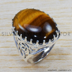 Tiger Eye 925 Sterling Silver Ring (SJWR-1409) Tiger Eye 925 Sterling Silver Ring (SJWR-1409)