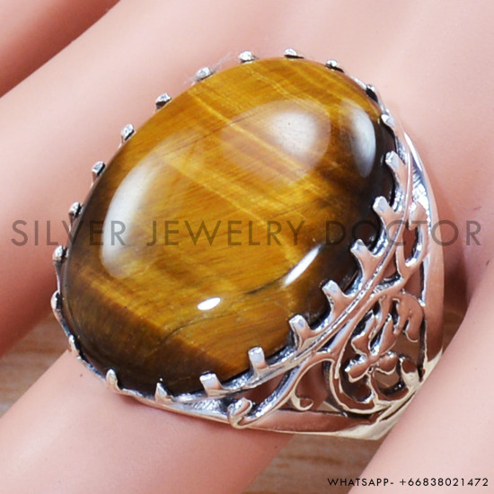 Tiger Eye 925 Sterling Silver Ring (SJWR-1409) Tiger Eye 925 Sterling Silver Ring (SJWR-1409)