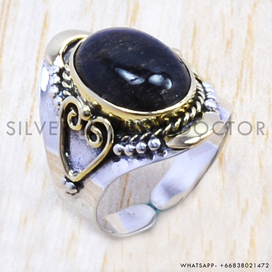Black Rutile 925 Sterling Silver Ring (SJWR-141) Black Rutile 925 Sterling Silver Ring (SJWR-141)