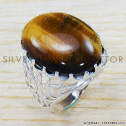 Tiger Eye 925 Sterling Silver Ring (SJWR-1413) Tiger Eye 925 Sterling Silver Ring (SJWR-1413)