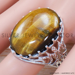 Tiger Eye 925 Sterling Silver Ring (SJWR-1413)
