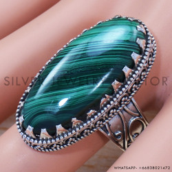 Malachite 925 Sterling Silver Ring (SJWR-1416)