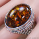 Amber 925 Sterling Silver Ring (SJWR-1417)