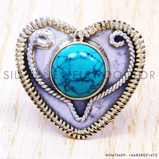 Turquoise 925 Sterling Silver Ring (SJWR-142) Turquoise 925 Sterling Silver Ring (SJWR-142)