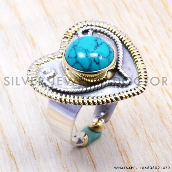 Turquoise 925 Sterling Silver Ring (SJWR-142) Turquoise 925 Sterling Silver Ring (SJWR-142)