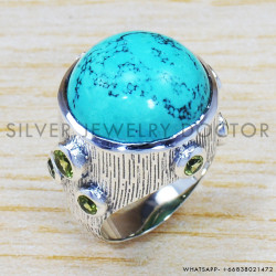 Turquoise 925 Sterling Silver Ring (SJWR-1421) Turquoise 925 Sterling Silver Ring (SJWR-1421)