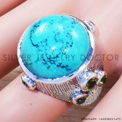 Turquoise 925 Sterling Silver Ring (SJWR-1421)