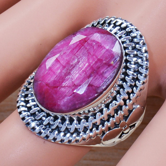 Corundum Ruby Gemstone 925 Sterling Silver New Jewelry Ring SJWR-1429