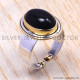 Black Onyx 925 Sterling Silver Ring (SJWR-143) Black Onyx 925 Sterling Silver Ring (SJWR-143)