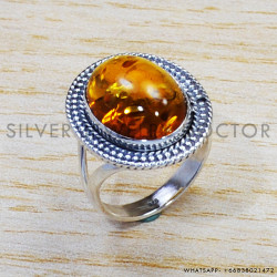 Amber 925 Sterling Silver Ring (SJWR-1440) Amber 925 Sterling Silver Ring (SJWR-1440)