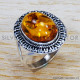 Amber 925 Sterling Silver Ring (SJWR-1442)