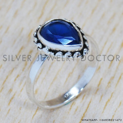 Sapphire 925 Sterling Silver Ring (SJWR-1446) Sapphire 925 Sterling Silver Ring (SJWR-1446)