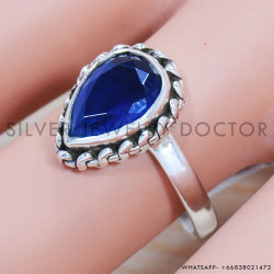 Sapphire 925 Sterling Silver Ring (SJWR-1446)