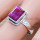 Ruby 925 Sterling Silver Ring (SJWR-1447)