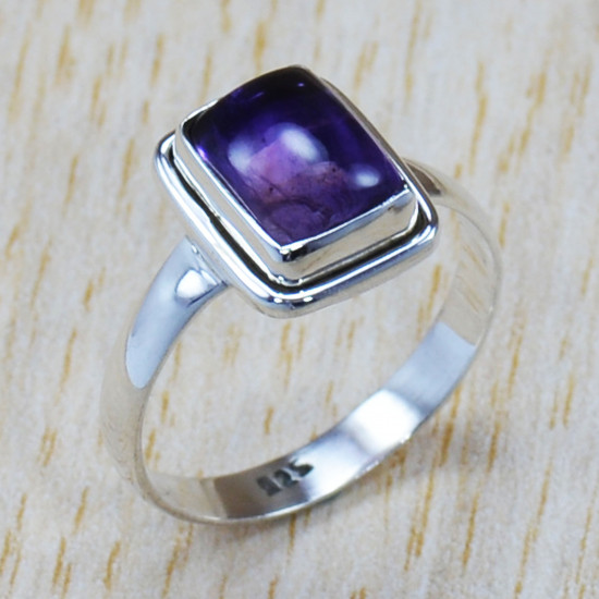 925 Sterling Silver Latest Fashion Amethyst Gemstone Jewelry Ring SJWR-1449