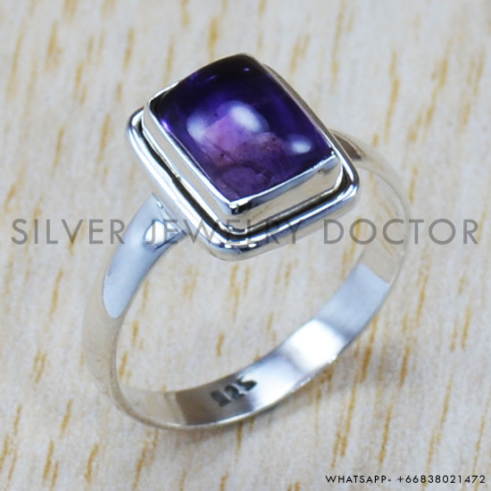Amethyst 925 Sterling Silver Ring (SJWR-1449)