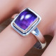 925 Sterling Silver Latest Fashion Amethyst Gemstone Jewelry Ring SJWR-1449