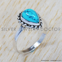 Turquoise 925 Sterling Silver Ring (SJWR-1450)