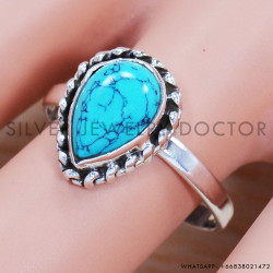 Turquoise 925 Sterling Silver Ring (SJWR-1450)