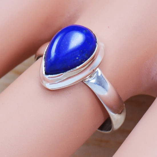 Beautiful 925 Sterling Silver Jewelry Lapis Lazuli Gemstone Ring SJWR-1451